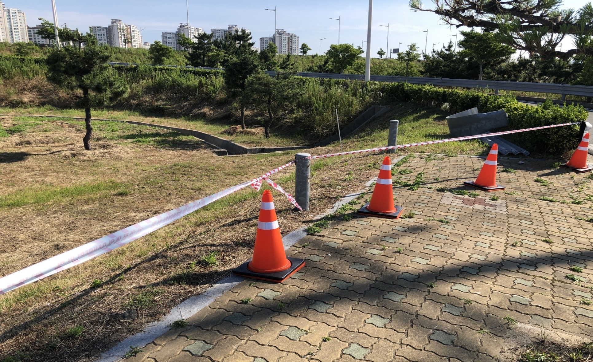 B구역 휀스 철거 후